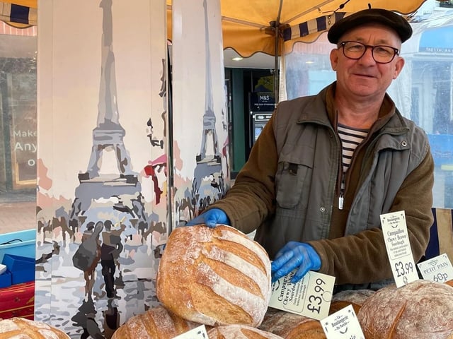 La Boulangerie Du Marché at the street market in Church Walk, Burgess Hill.