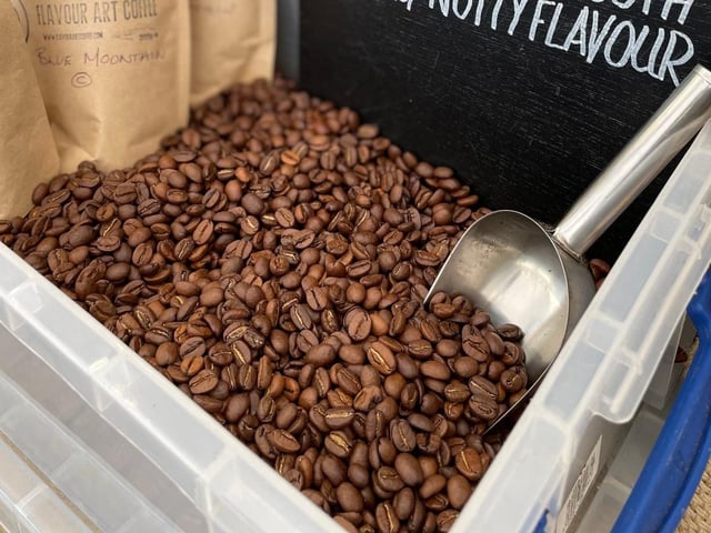 Flavour Art Coffee at the street market in Church Walk, Burgess Hill.