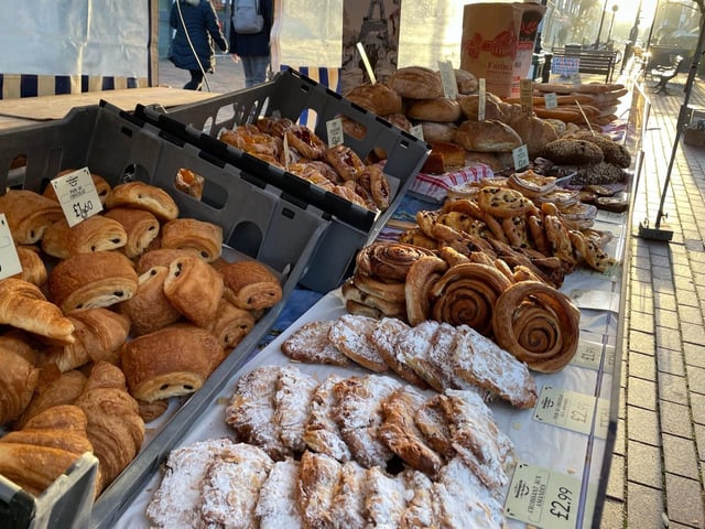 La Boulangerie Du Marché at the street market in Church Walk, Burgess Hill.