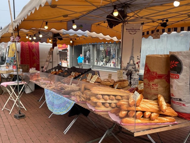 La Boulangerie Du Marché at the street market in Church Walk, Burgess Hill.