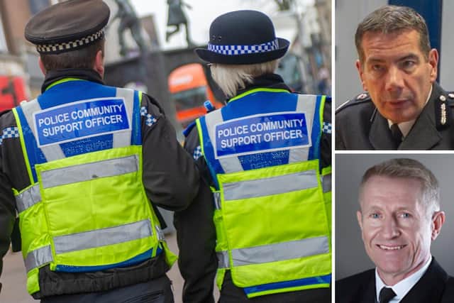 Inspector Roy Wilsher (bottom right) says Northamptonshire Police has improved under Chief Constable Nick Adderley