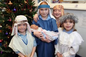 Little angels from Barby C of E School from 2012.
