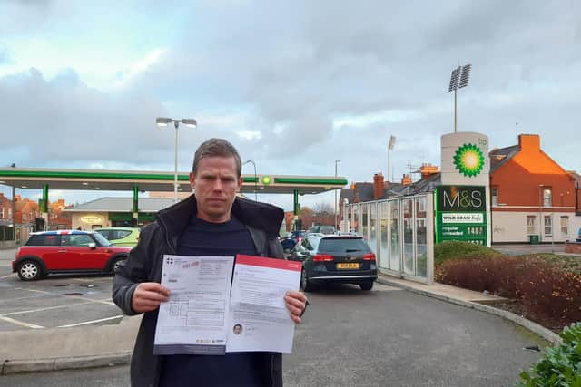 Daniel Heasman at the BP Garage in Abington Avenue