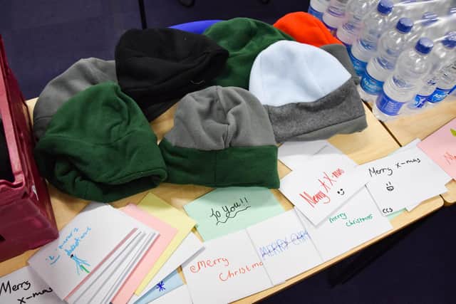 Christmas cards will also be sent with the donations.
