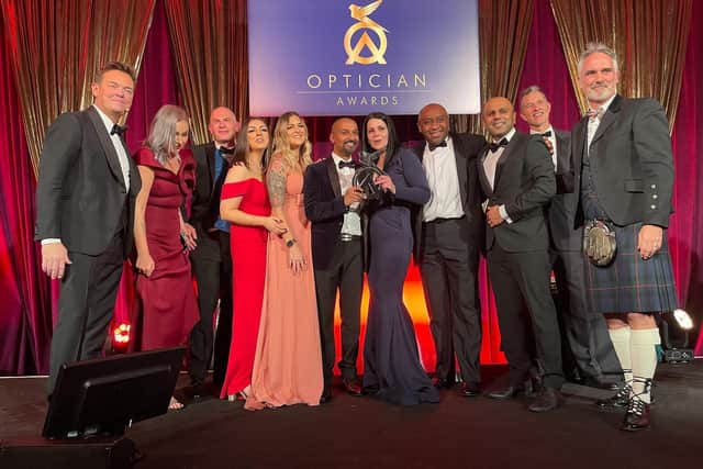 The Abington Street team collecting their award.