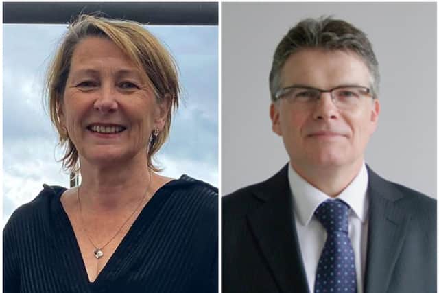 County children's services heads Cathi Hadley and Julian Wooster