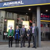 Andrew Lewer MP (middle) recently visited Admiral Casino in Gold Street, Northampton.