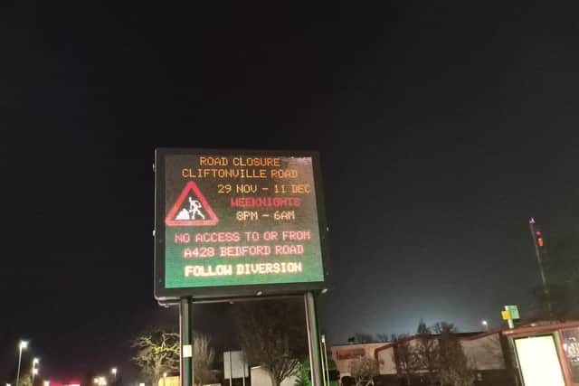 The roadworks finish on Saturday (December 11) according to signage