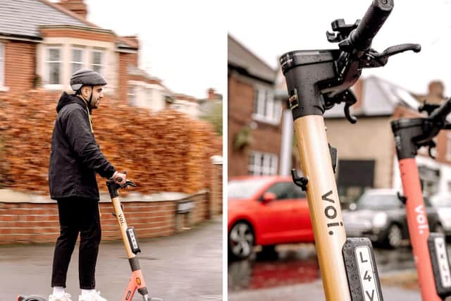 Gold e-scooters will be on the streets of Northampton for the rest of December.