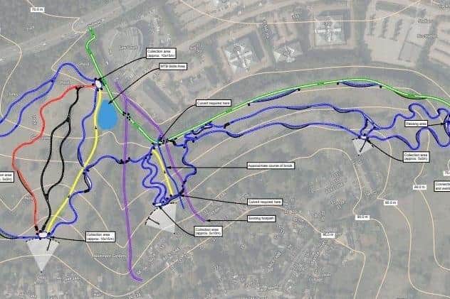 The bike park will be made up of five trails