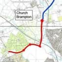 The North West Relief Road will link the A428 and the A5199 — and eventually join up with a new stretch of carriageway to the A43