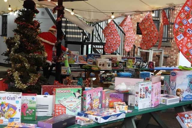 Many donations of toys and Christmas decorations were given to the special cause.