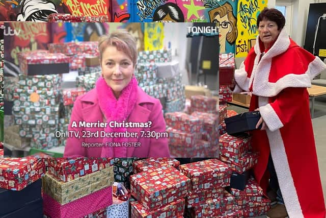 Jeanette will be seen collecting gifts for children in Northamptonshire