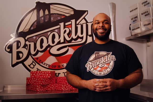 Owner of Brooklyn Brownie Co in Northampton, John Lashley.