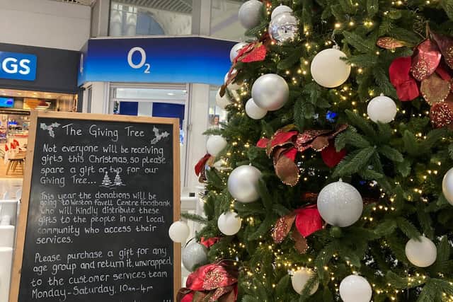 The Giving Tree at the Weston Favell Shopping Centre.