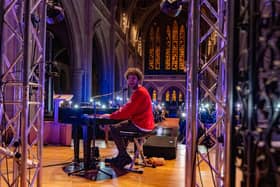 Billy Lockett performing at St Matthew's Church. Photo by David Jackson.