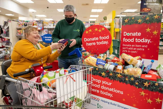 Tesco shoppers in Northampton have been thanked for donating over 2,000 meals to charities helping to feed people over the winter period.