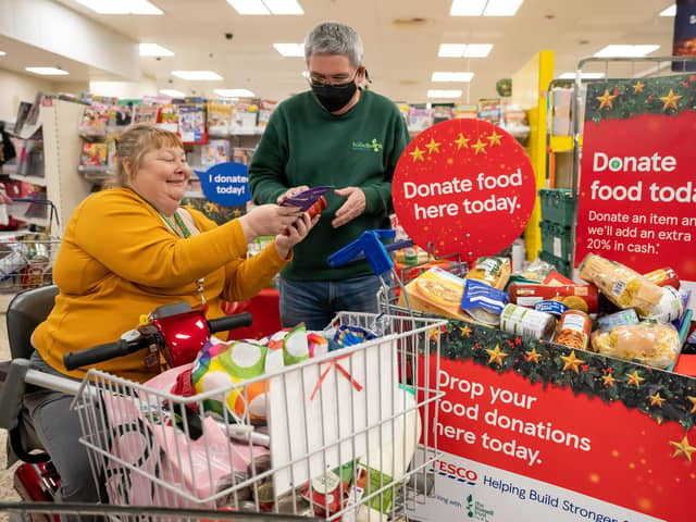 Tesco shoppers in Northampton have been thanked for donating over 2,000 meals to charities helping to feed people over the winter period.
