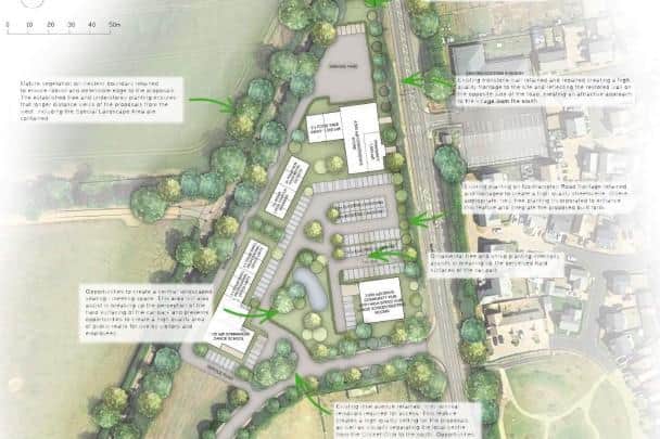 The site would sit just off of Northampton Road on land south of Brixworth.