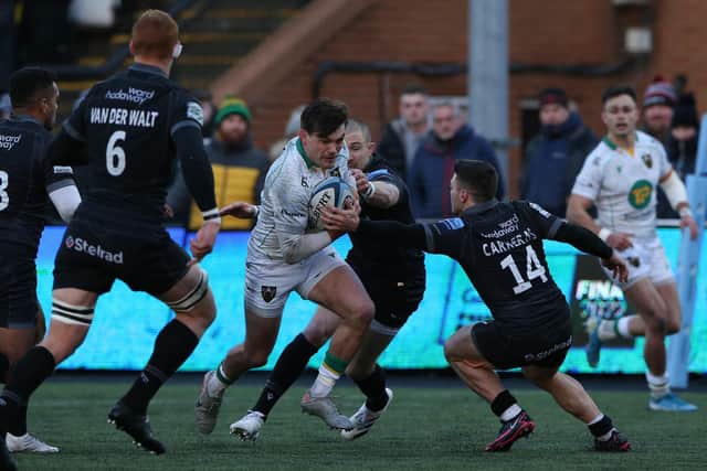 George Furbank was in the thick of the action for Saints