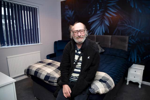 Bob Chapman in his newly renovated room. Photo: Kirsty Edmonds.