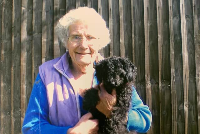 Pam seen with her best friend Poppy, who is now in the care of a friend.