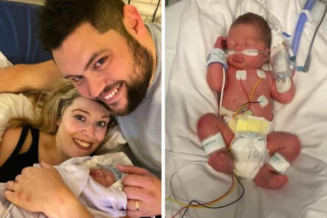 Steph and Steve will run 48km for the hospital that saved their son, William, when he was born prematurely.