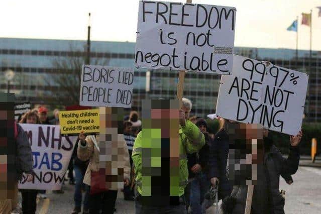 Two people from Northamptonshire have been arrested over anti-vaccine protests at an MK Covid-19 testing site last month