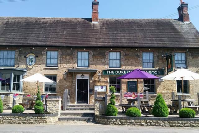 The Duke of Wellington Pub from the Stanwick Circular route.