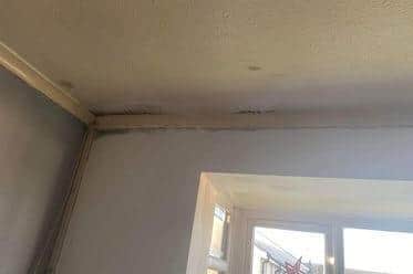 The damp and mould inside Ashley's flat in Briar Hill
