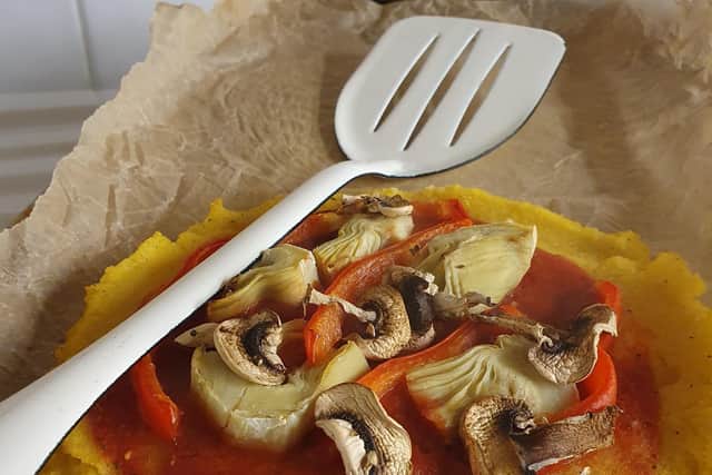 Transform polenta into a delicious pizza