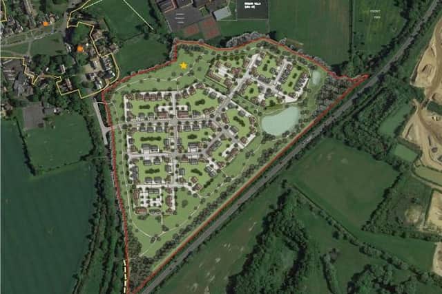 The homes would be built on land the size of 18 football pitches next to Deanshanger