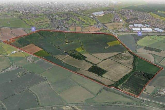 The warehouse will be built on land just off junction 15 of the M1