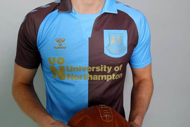 Fraser Horsfall models the shirt.