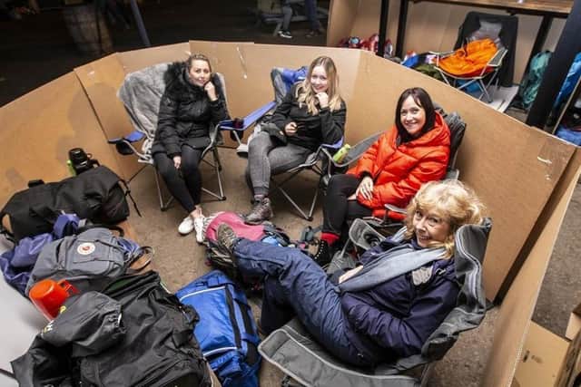 Participants from a previous year taking part in the Big Sleep Out.