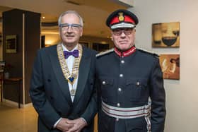 Pictured: President Brian May (Left) and Lord-Lieutenant James Saunders Watson. Photo: Kirsty Edmonds.