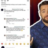 Comedy star Jason Manford confirmed he will not be performing at Wicksteed Park