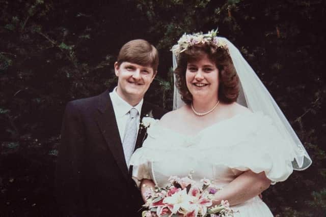 David and Michelle Elliott married at St Mary's Church in Roade in 1993.
