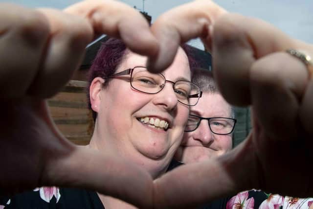 Michelle and David Elliott met through a dating advertisement in our paper in 1991. Photo by Kirsty Edmonds.