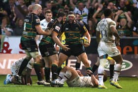 Tom Wood scored a memorable try against Tigers in May 2014