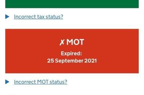 This driver's MOT was even more out of date. It expired way back in September.
