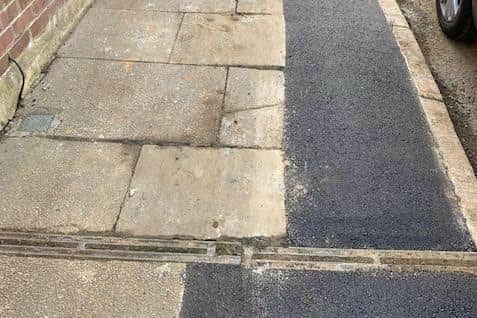 The slabs were reportedly chopped up and tossed into a skip during the work