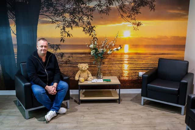 Managing director at PCS, Glenn Tuck, pictured in one of the reflection rooms.