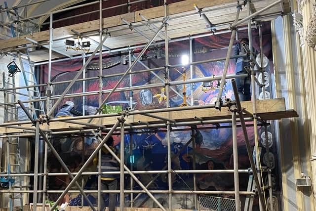 Work is underway to restore the Royal's safety curtain.