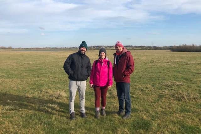 Pictured: Michael, Vicki and Karl on a preparation walk