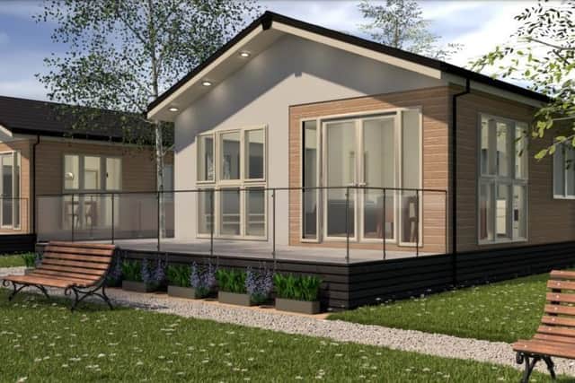 An artist's impression of what the holiday homes could look like