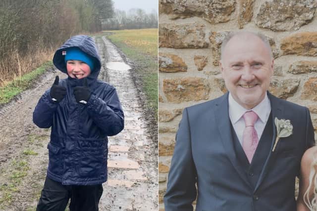 Joshua Myring, 11, and his grandad, Stephen Myring, who passed away aged 64 in January 2022.