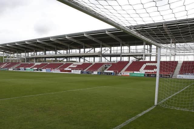 Work started on Sixfields' East Stand in 2014 but was never completed.