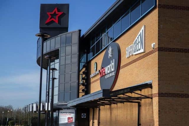 Cineworld at Sixfields was closed on Friday after damage from Storm Eunice.
