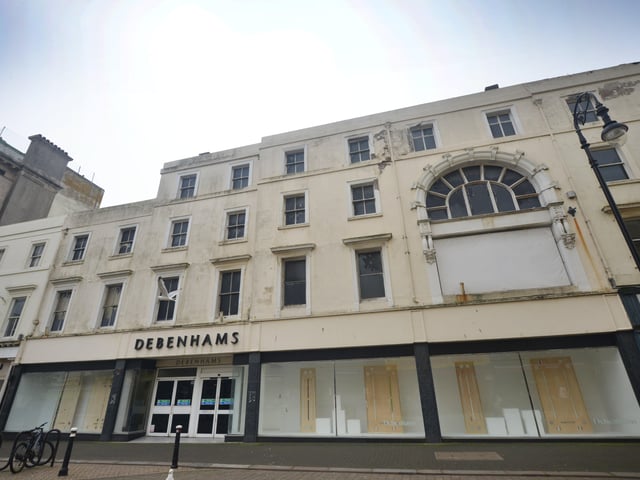 The old Debenhams site in Hastings - Robertson Street SUS-220224-133901001